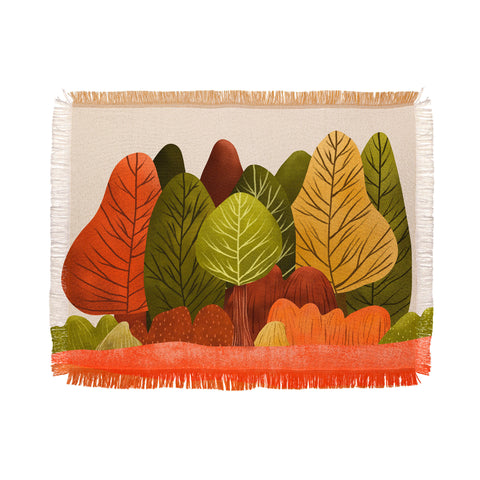 Viviana Gonzalez Autumn landscape 1 Throw Blanket