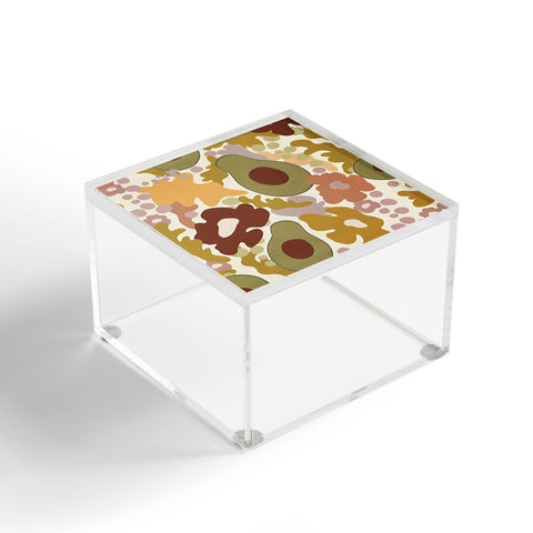 Viviana Gonzalez Avocado And Flowers Acrylic Box