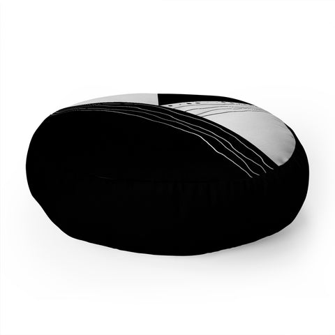 Viviana Gonzalez Black and white collection 02 Floor Pillow Round