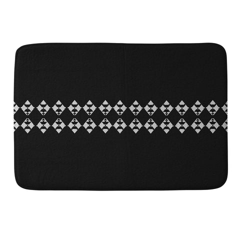 Viviana Gonzalez Black and white collection 03 Memory Foam Bath Mat