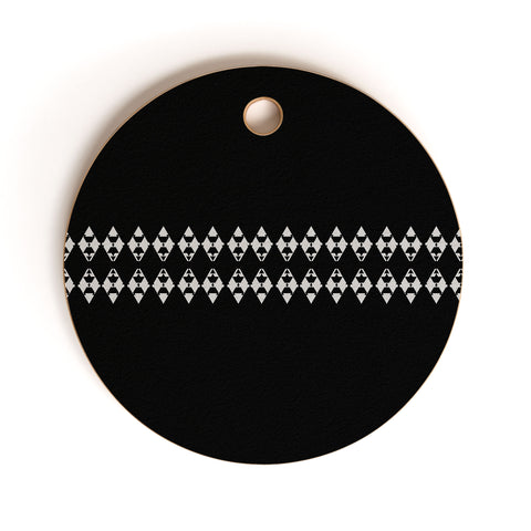 Viviana Gonzalez Black and white collection 03 Cutting Board Round