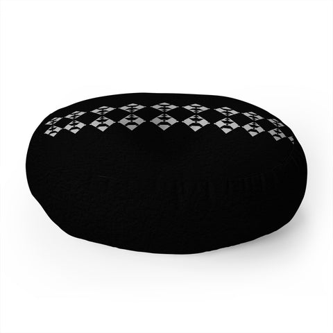 Viviana Gonzalez Black and white collection 03 Floor Pillow Round