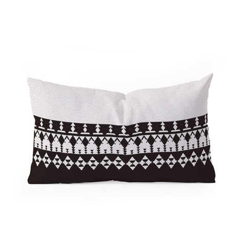 Viviana Gonzalez Black and white collection 04 Oblong Throw Pillow