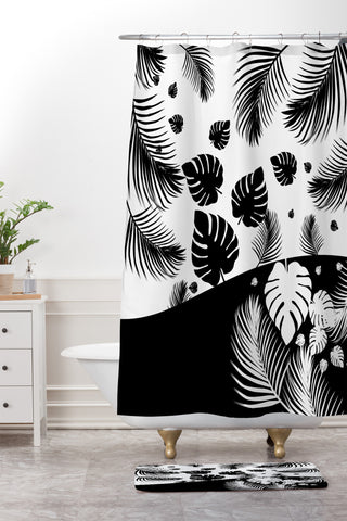Viviana Gonzalez Black and white collection 05 Shower Curtain And Mat