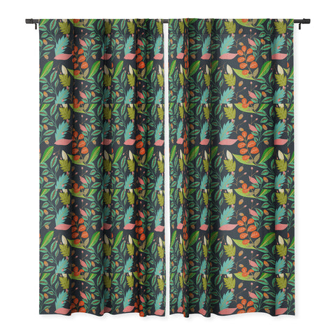 Viviana Gonzalez Botanic Floral 1 Blackout Window Curtain