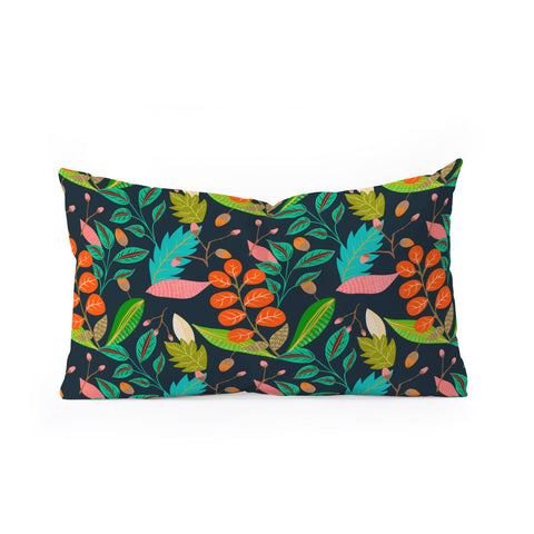 Viviana Gonzalez Botanic Floral 1 Oblong Throw Pillow