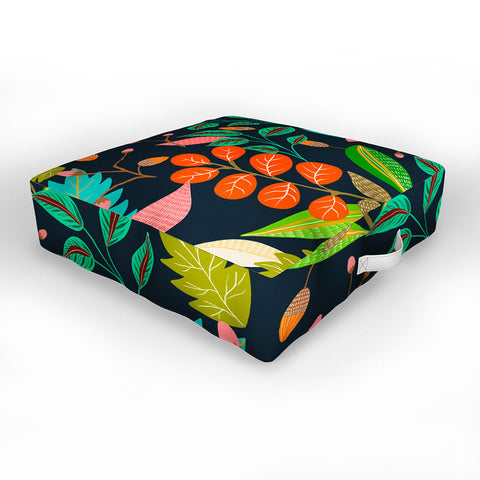 Viviana Gonzalez Botanic Floral 1 Outdoor Floor Cushion