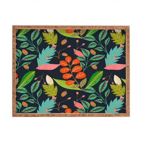 Viviana Gonzalez Botanic Floral 1 Rectangular Tray