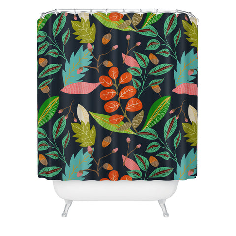 Viviana Gonzalez Botanic Floral 1 Shower Curtain