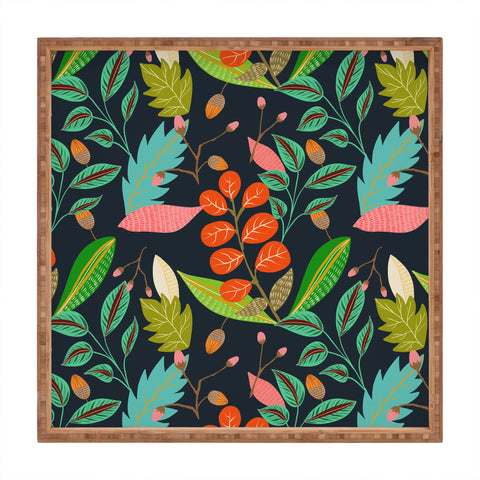Viviana Gonzalez Botanic Floral 1 Square Tray