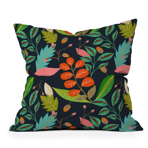 Viviana Gonzalez Botanic Floral 1 Throw Pillow