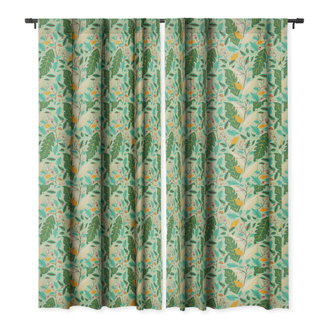 Viviana Gonzalez Botanic Floral 2 Blackout Window Curtain