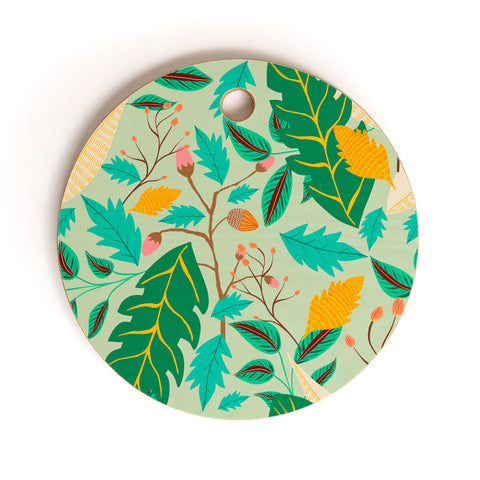 Viviana Gonzalez Botanic Floral 2 Cutting Board Round