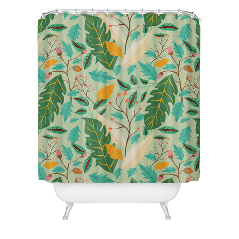 Viviana Gonzalez Botanic Floral 2 Shower Curtain