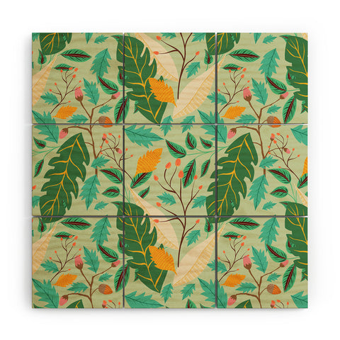Viviana Gonzalez Botanic Floral 2 Wood Wall Mural