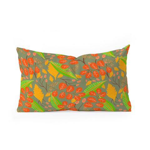 Viviana Gonzalez Botanic Floral 4 Oblong Throw Pillow