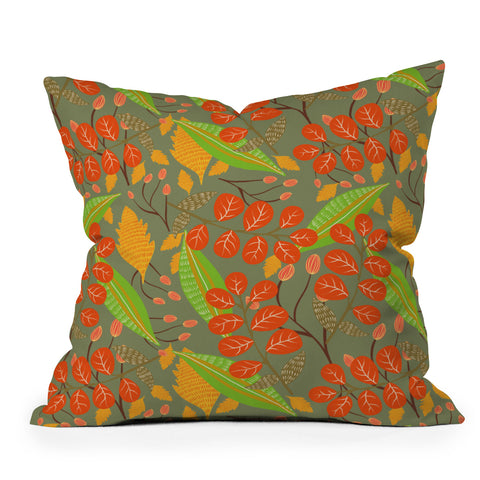 Viviana Gonzalez Botanic Floral 4 Throw Pillow