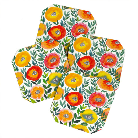 Viviana Gonzalez Botanic Floral 5 Coaster Set
