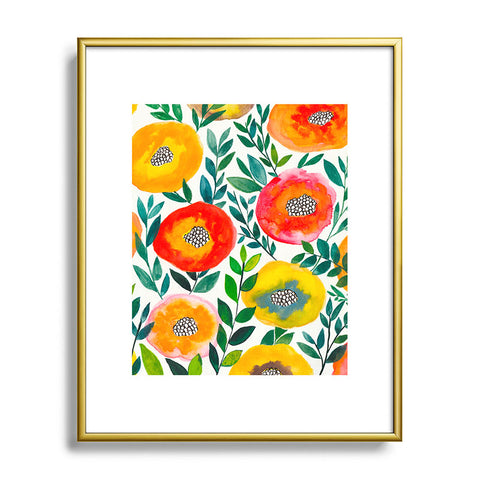 Viviana Gonzalez Botanic Floral 5 Metal Framed Art Print