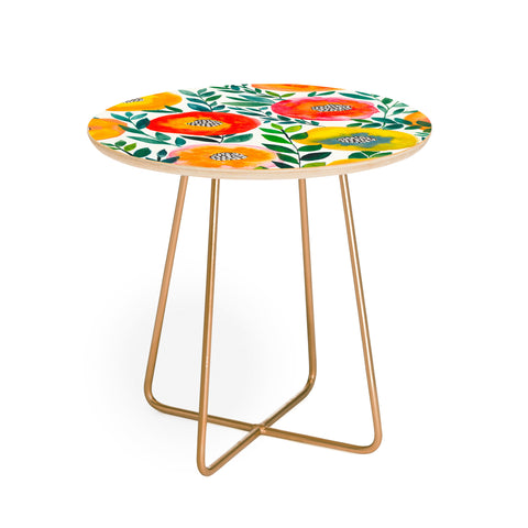 Viviana Gonzalez Botanic Floral 5 Round Side Table