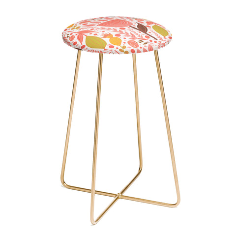 Viviana Gonzalez Botanic Floral 7 Counter Stool