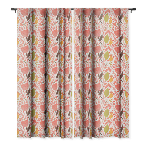 Viviana Gonzalez Botanic Floral 7 Blackout Window Curtain