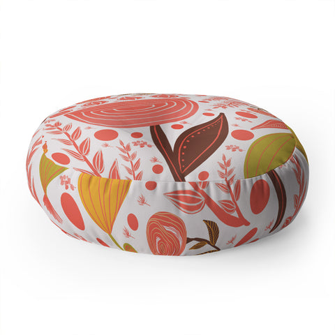 Viviana Gonzalez Botanic Floral 7 Floor Pillow Round