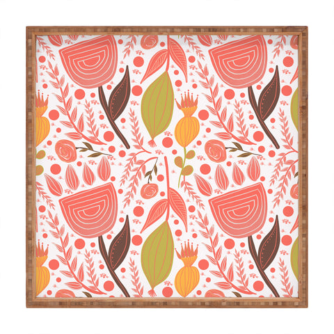 Viviana Gonzalez Botanic Floral 7 Square Tray