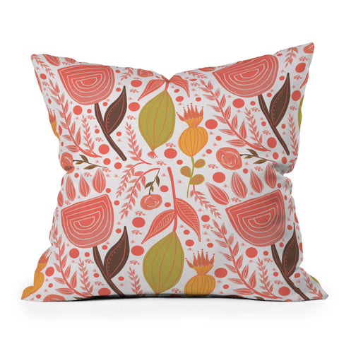 Viviana Gonzalez Botanic Floral 7 Throw Pillow
