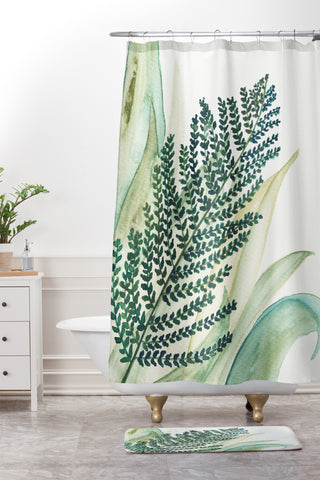 Viviana Gonzalez Botanical vibes 04 Shower Curtain And Mat