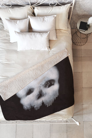Viviana Gonzalez Dark City Fleece Throw Blanket