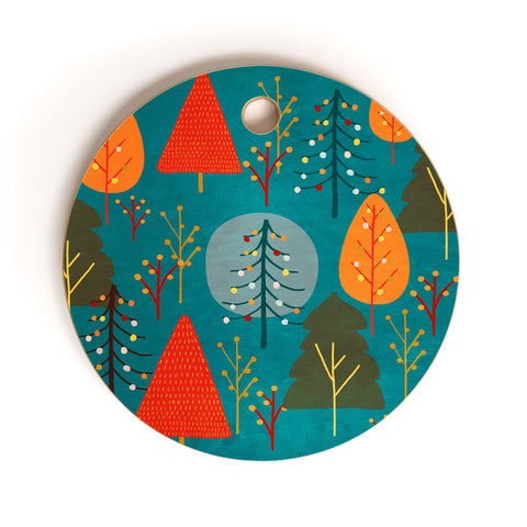 Viviana Gonzalez Decor Modern Christmas 1 Cutting Board Round