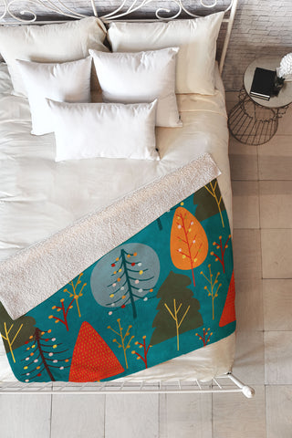 Viviana Gonzalez Decor Modern Christmas 1 Fleece Throw Blanket