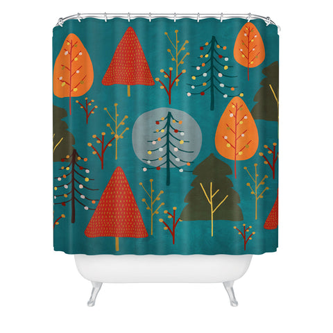 Viviana Gonzalez Decor Modern Christmas 1 Shower Curtain