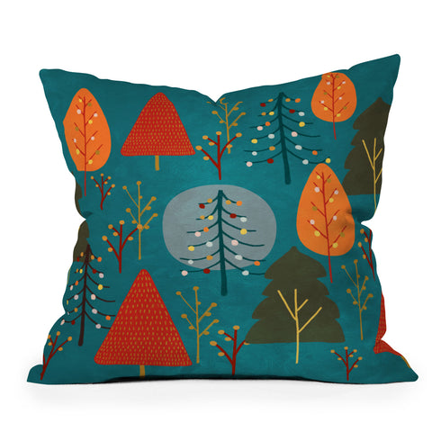 Viviana Gonzalez Decor Modern Christmas 1 Throw Pillow