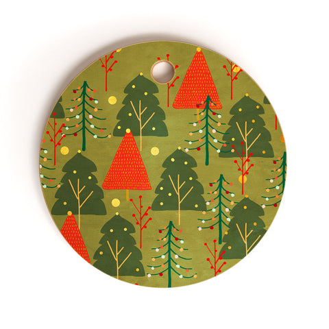 Viviana Gonzalez Decor Modern Christmas 3 Cutting Board Round