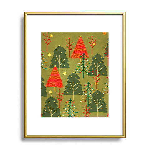 Viviana Gonzalez Decor Modern Christmas 3 Metal Framed Art Print