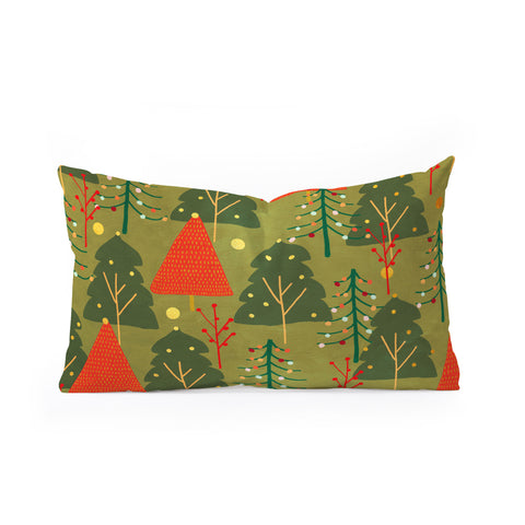Viviana Gonzalez Decor Modern Christmas 3 Oblong Throw Pillow