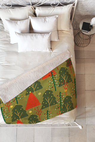 Viviana Gonzalez Decor Modern Christmas 3 Fleece Throw Blanket