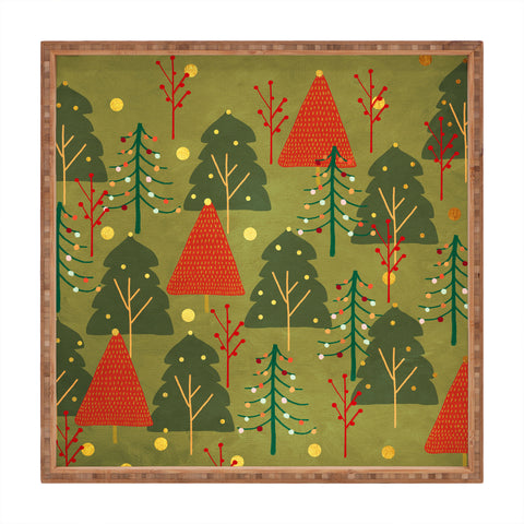 Viviana Gonzalez Decor Modern Christmas 3 Square Tray
