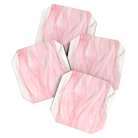 Viviana Gonzalez Delicate pink waves Coaster Set