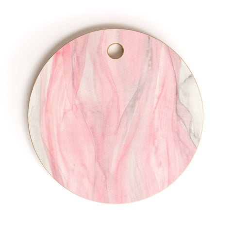 Viviana Gonzalez Delicate pink waves Cutting Board Round