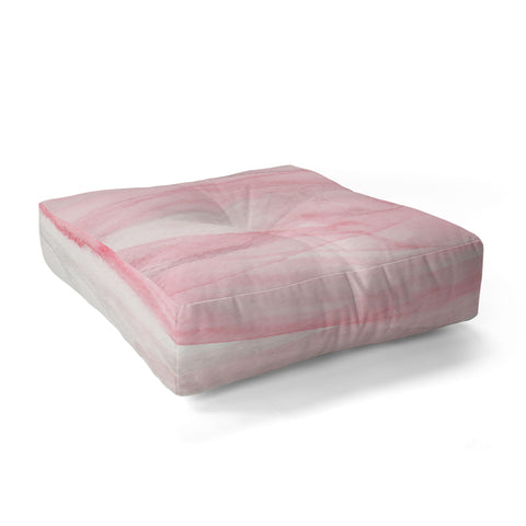Viviana Gonzalez Delicate pink waves Floor Pillow Square
