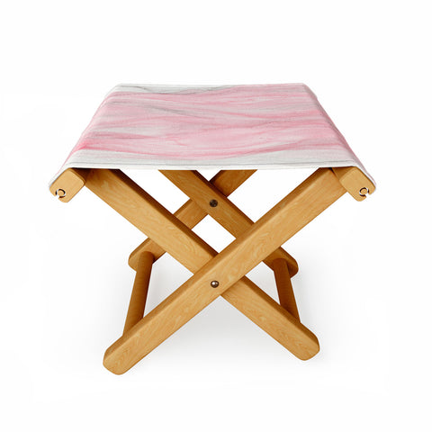 Viviana Gonzalez Delicate pink waves Folding Stool