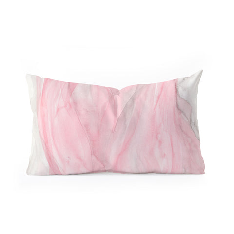 Viviana Gonzalez Delicate pink waves Oblong Throw Pillow