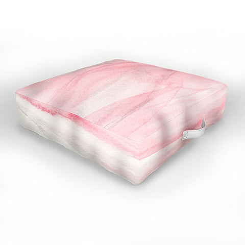 Viviana Gonzalez Delicate pink waves Outdoor Floor Cushion