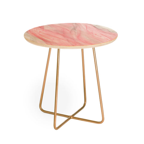 Viviana Gonzalez Delicate pink waves Round Side Table