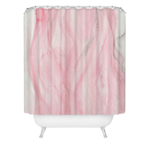Viviana Gonzalez Delicate pink waves Shower Curtain