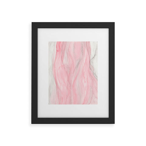 Viviana Gonzalez Delicate pink waves Framed Art Print