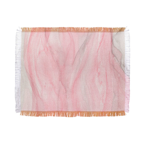 Viviana Gonzalez Delicate pink waves Throw Blanket